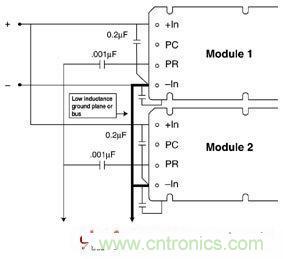 圖2:外加把引腳電容耦合的保護措施