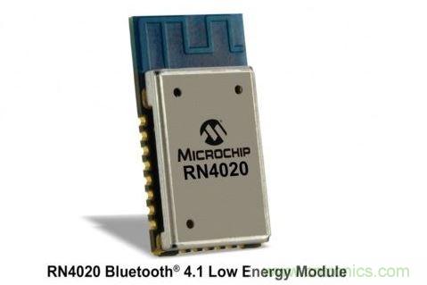 Microchip公司的RN4020模塊集成了包括天線在內完整的低功耗藍牙射頻電路。RN4020采用密封的10mm x17mm x 2mm封裝，內置有板載陶瓷天線、2.4GHz的低功耗藍牙收發器、帶完整的嵌入式低功耗藍牙協議棧的微控制器以及UART和USB接口。