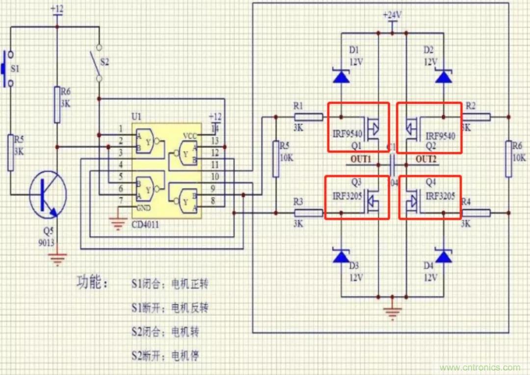 用H橋驅動直流電機的效率計算方法