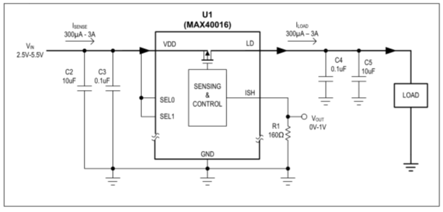 擴大40年期電源電壓范圍，從<300uA到3A無電阻電流檢測解決方案